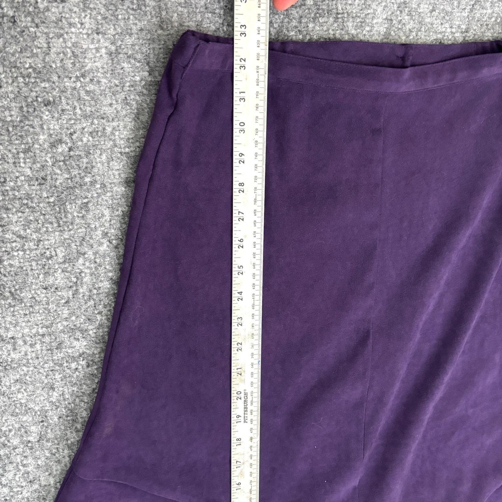 Vintage Purple Midi Skirt Women’s Size 10 A-Line Flare Career Office Cottagecore