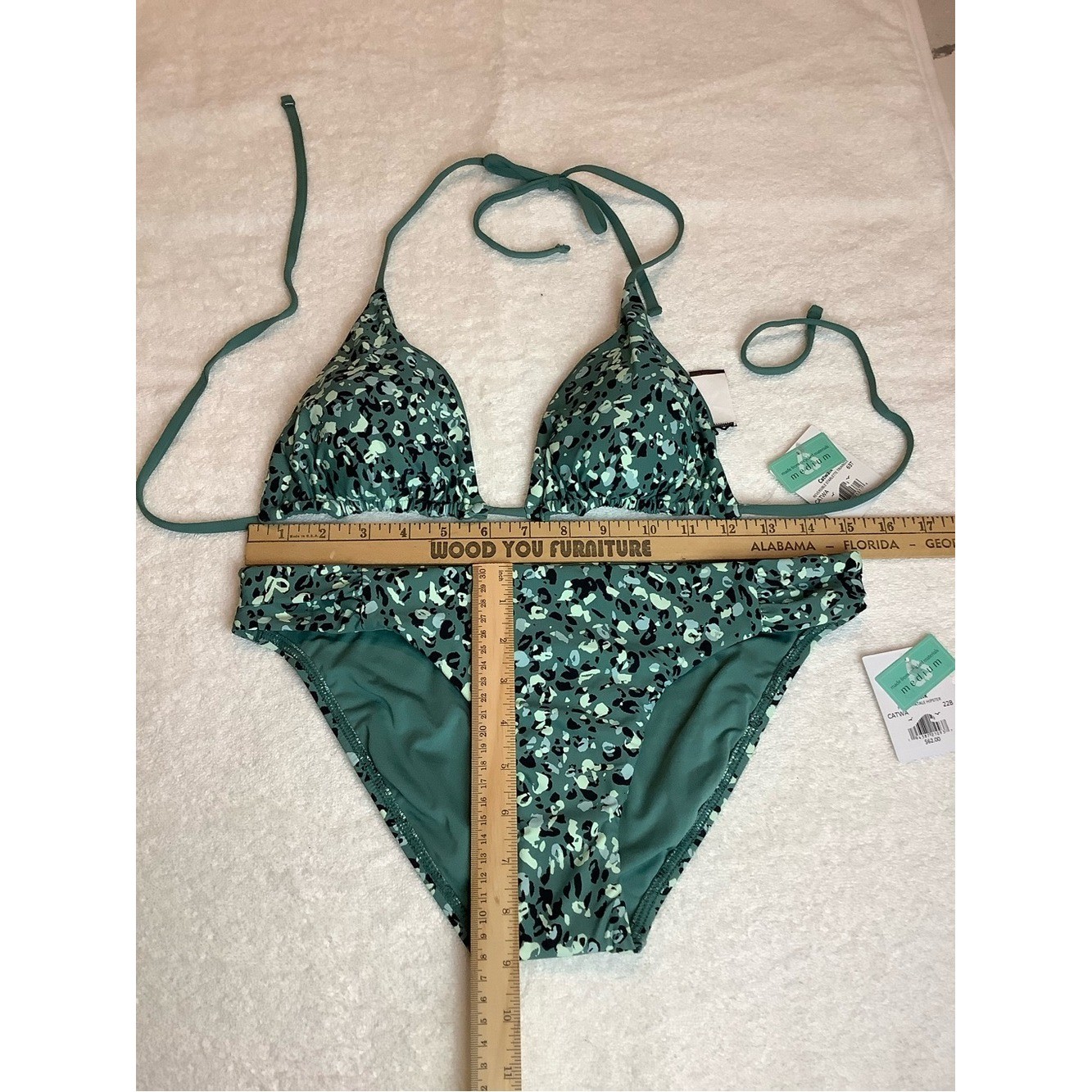NWT sz MED Sunsets Reversible Catwalk Starlette Triangle and Hipster Bikini Set