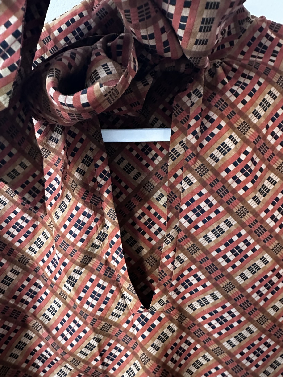 Vintage Yves Saint Laurent Rive Gauche Pussy Bow Silk Blouse Size 38