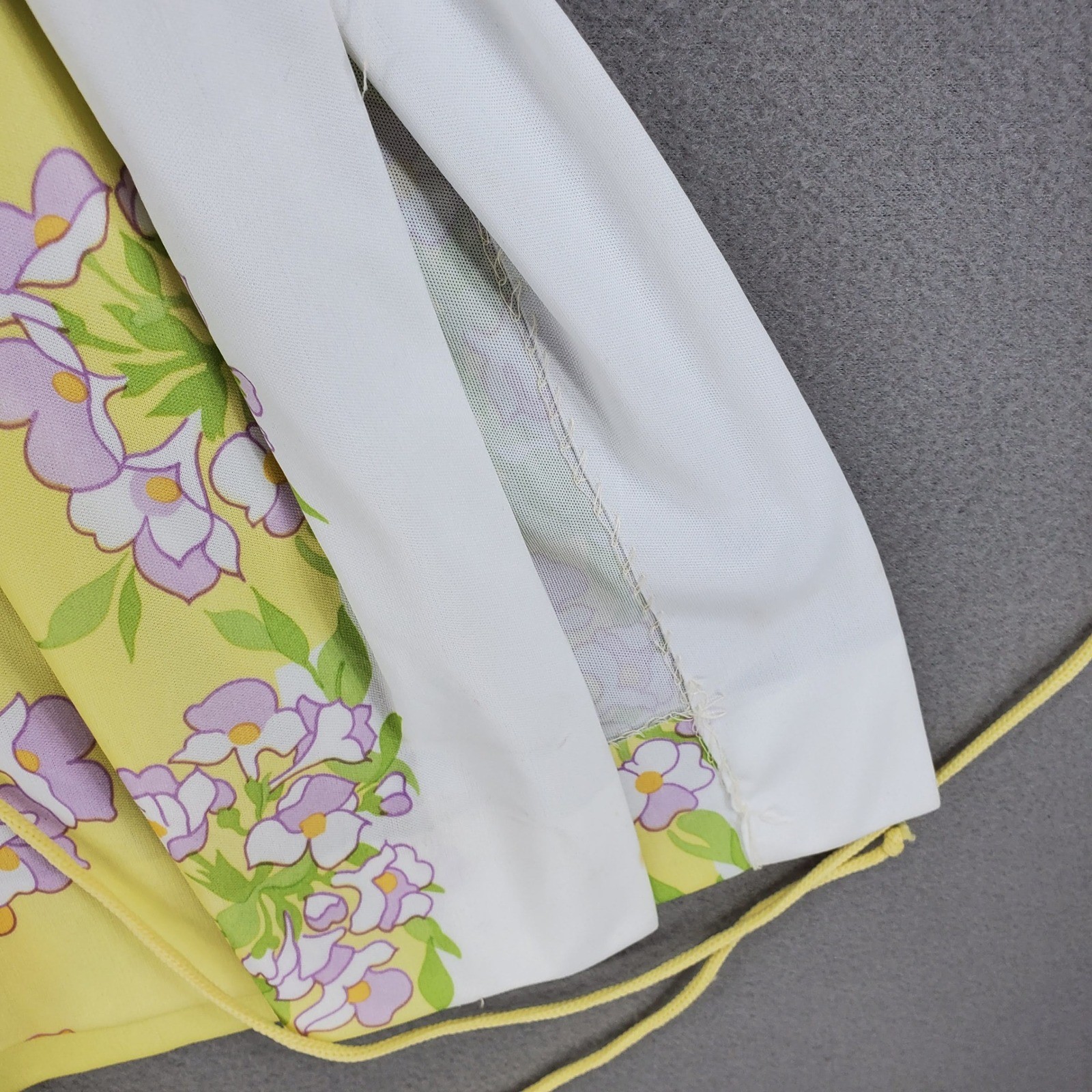 Dalton Floral Tunic Dress Women 14 Yellow Vintage 70s Mod Retro NEW Belted