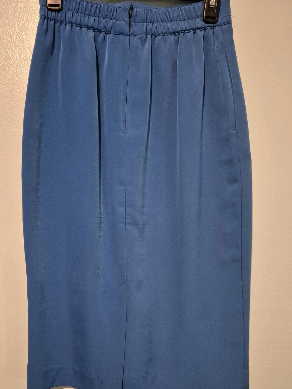 Vintage 80s City Girl Nancy Bolen Blue Career Skirt Sz 6 Office Pinup