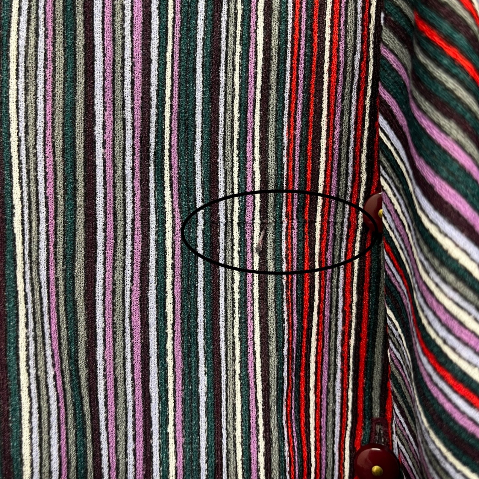 Heury Lee Vintage Dress Womens 12 Purple Striped Secretary Geek 60’s 70’s