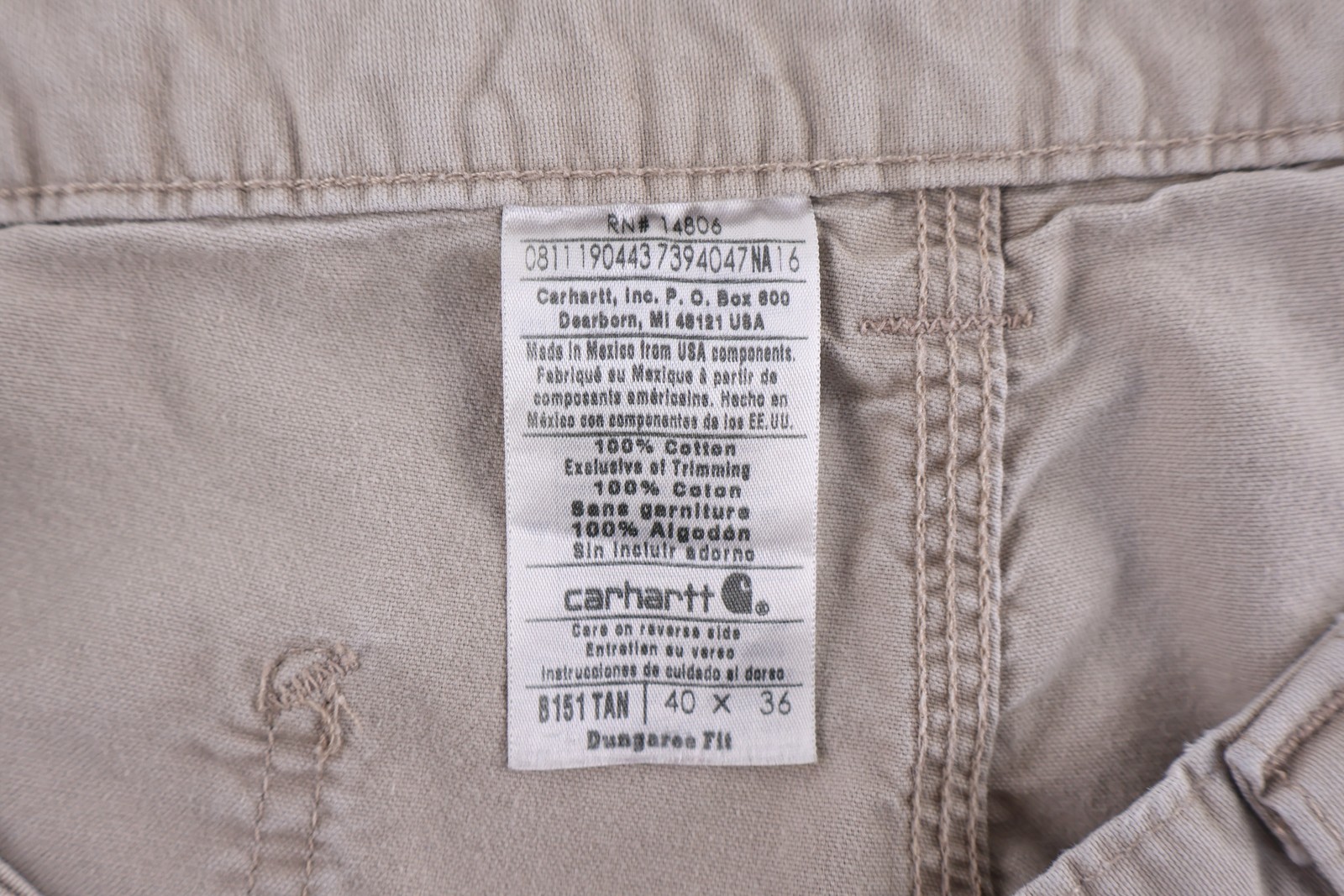 Carhartt Logo Patch Tan Pants
