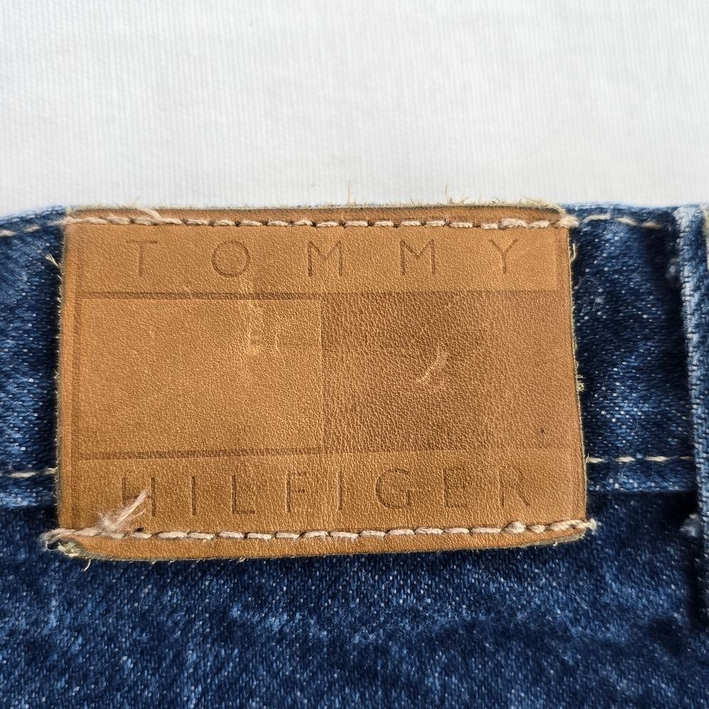 VTG Tommy Hilfiger Jeans Woman 16 Classic Dark Blue Denim High Rise Straight Leg