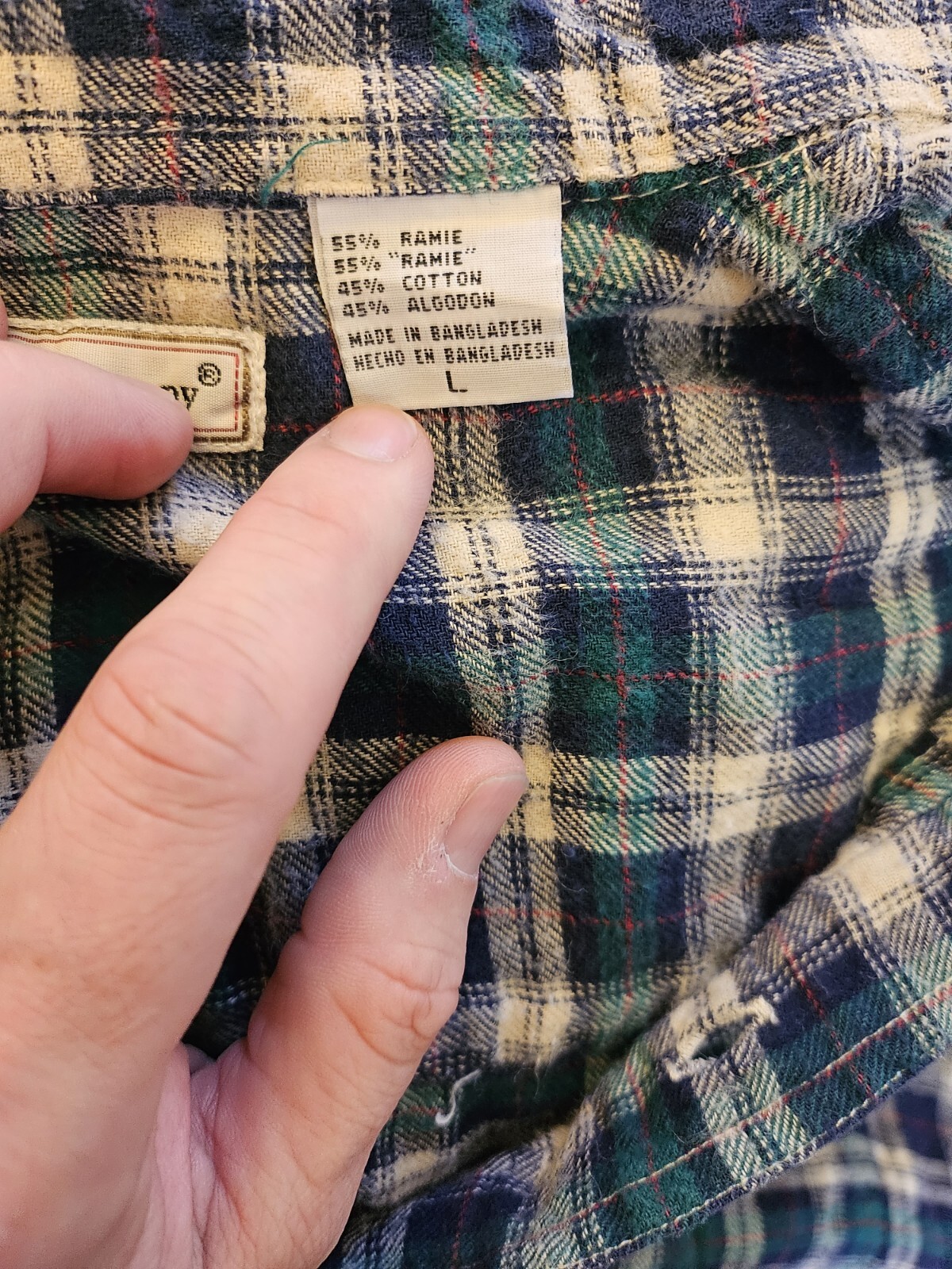 Vintage Bugle Boy ladies flannel shirt size large