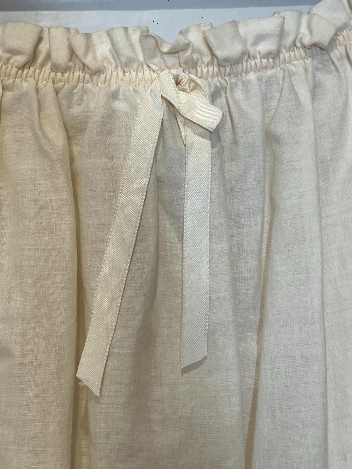 Vintage Miss Dior Jumpsuit Strapless Romper Size 13 Ivory Smocked Ruffles Boho