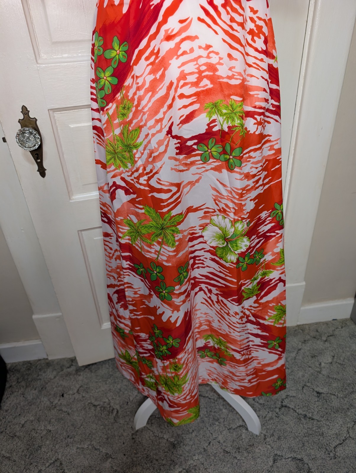 Vintage Ja-Na Of Hawaii Muumuu Maxi Dress Women’s 7/8 Resort Flutter(910)