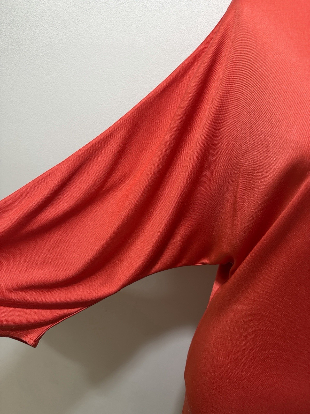 Ralph Lauren Vintage Silk Small Orange Midi Dress MobWife Evening Romantic Boho