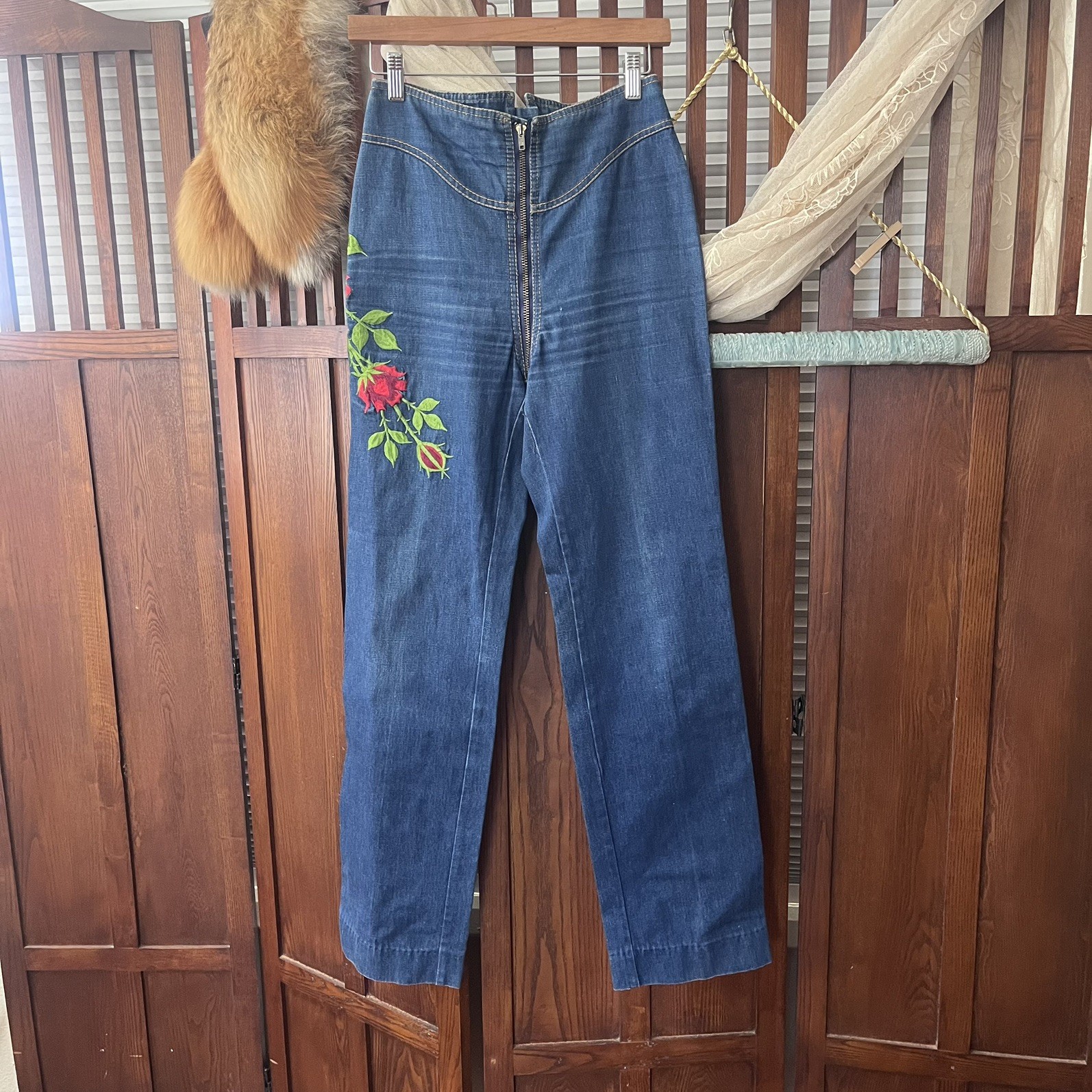 Vintage 1980s Rag City Blues Los Angeles Zip Around Front to Back Jeans 26”