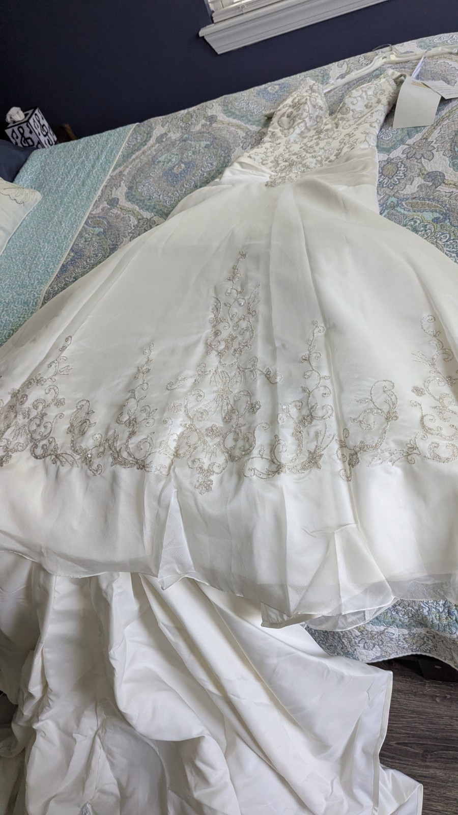 Vtg Mon Cheri Bridal Halter Beaded Wedding Gown NWT Sz 8 More Like a 4 To 6