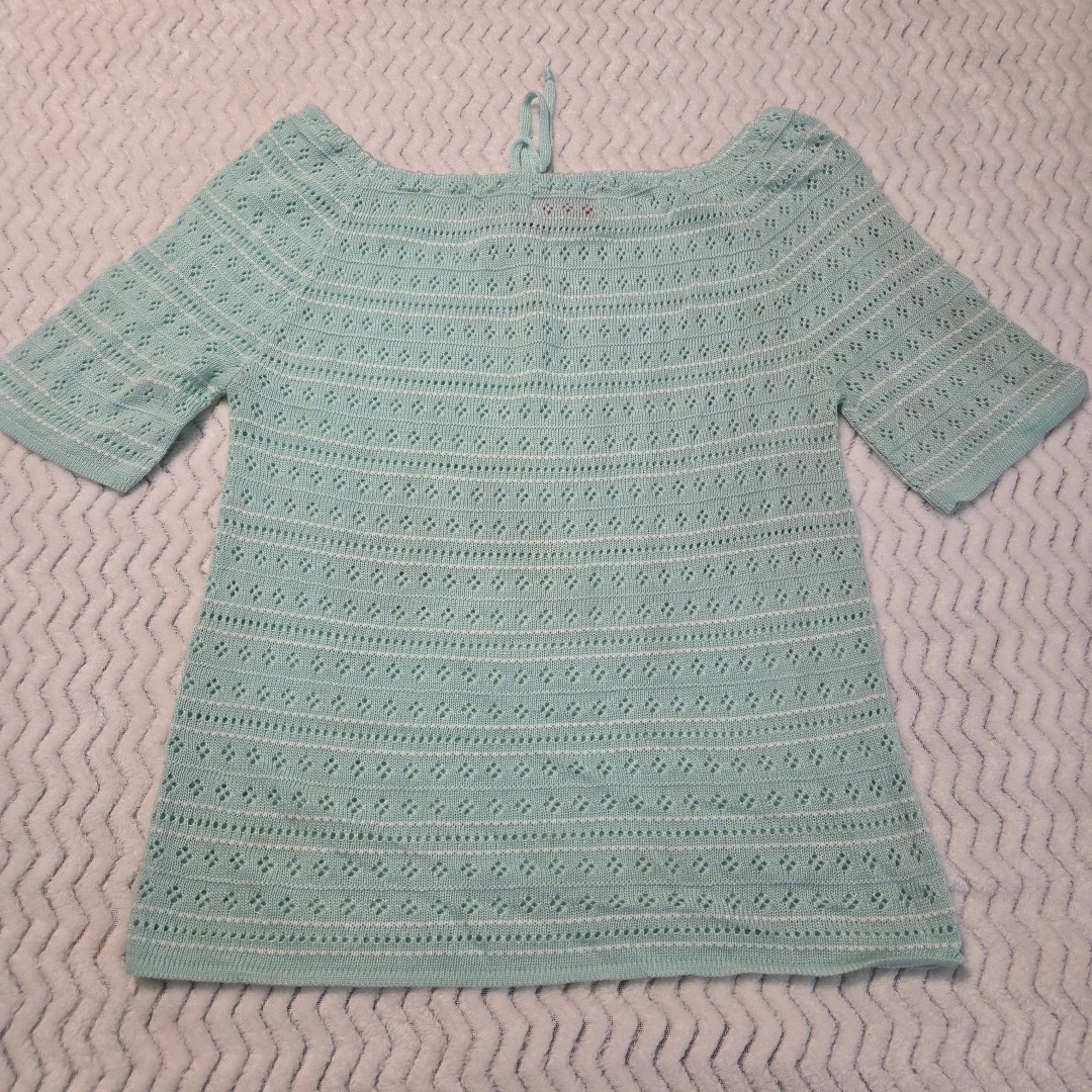 Vintage Jane Colby Green Knit Top 1970s