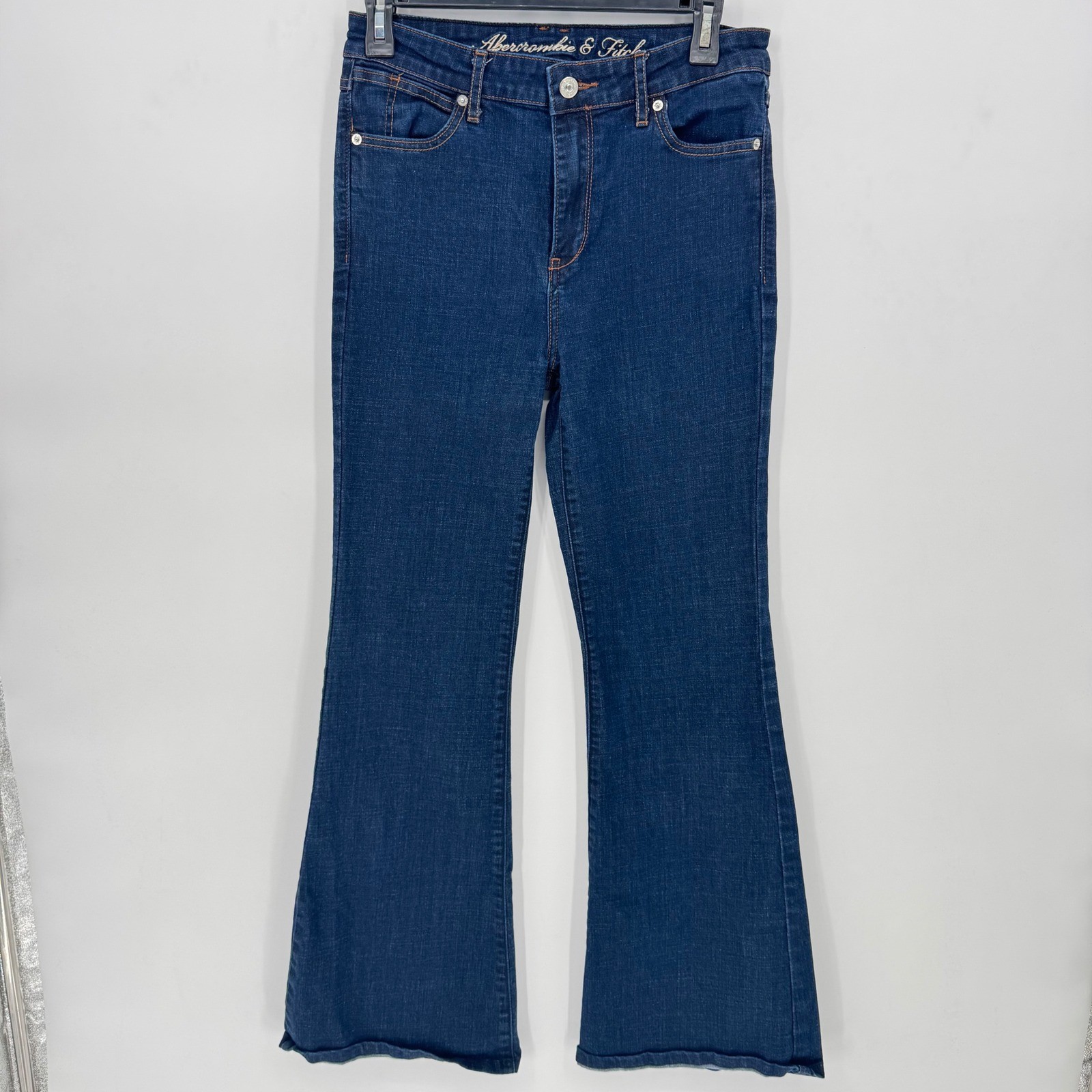 Abercrombie & Fitch Vintage Women Jeans Size 4 Regular Dark Wash Flare Leg Denim