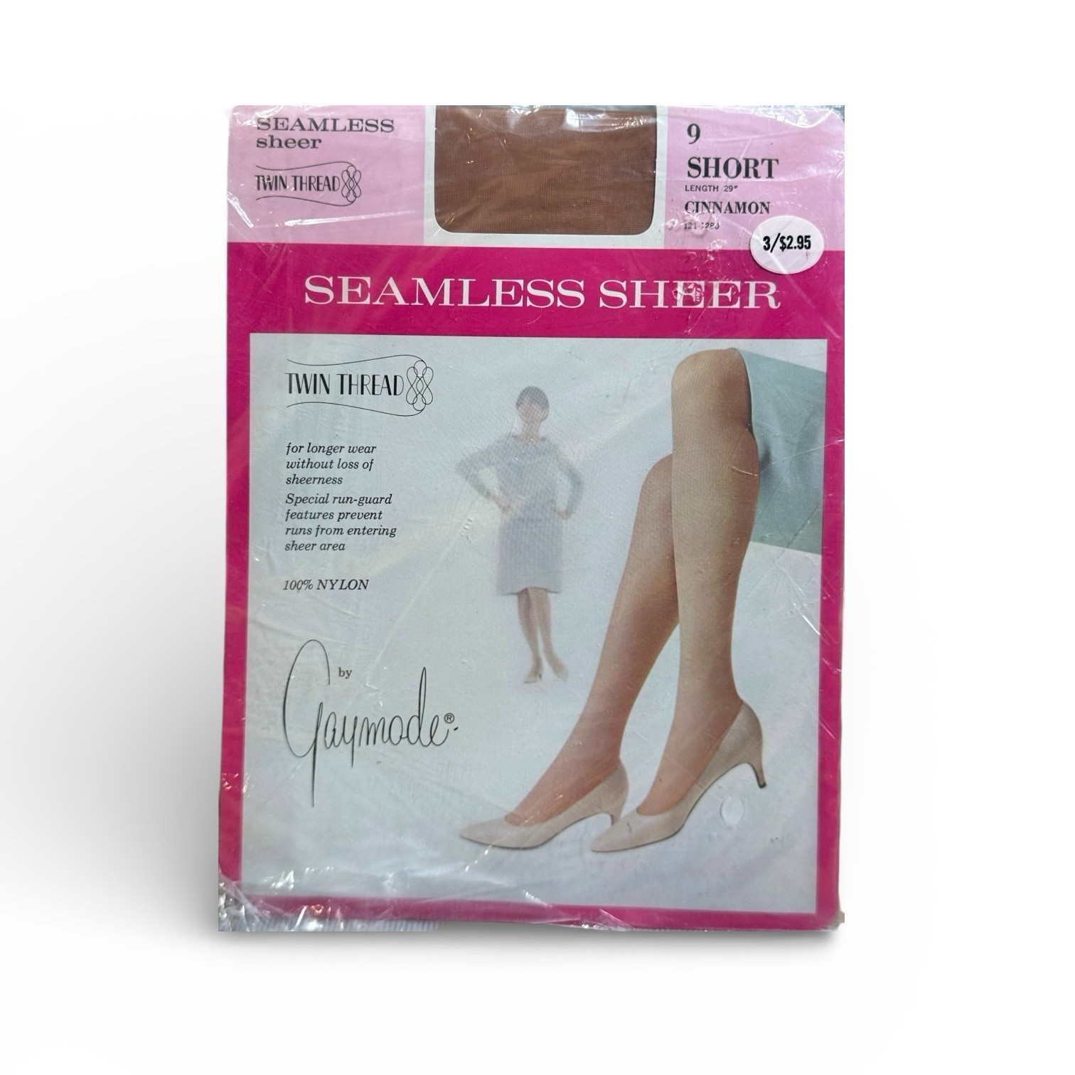 Vintage Gaymode Stockings 9 Short Cinnamon NOS 1960s Penneys Sealed Nylons