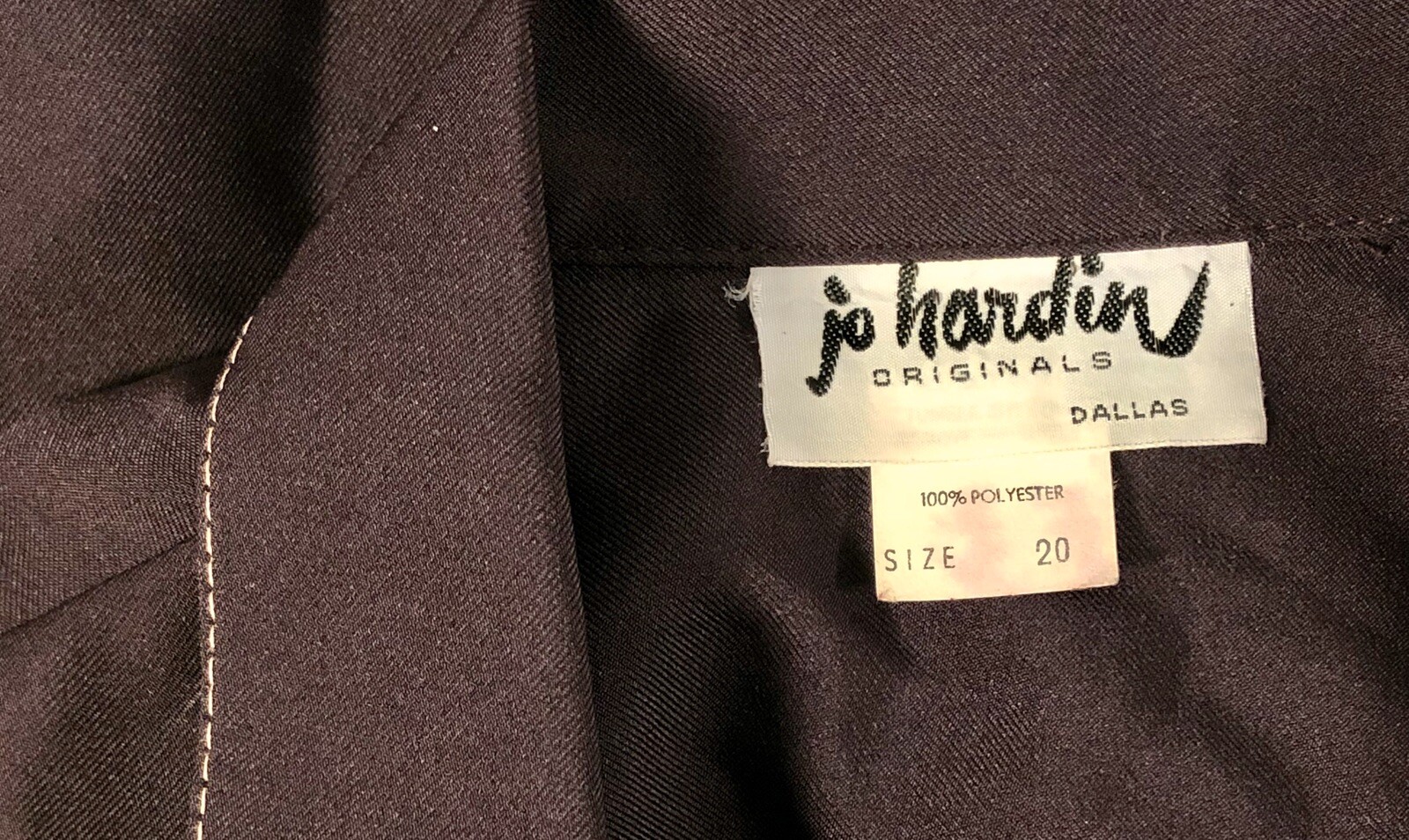 Vintage 1970’s Jo Hardin Originals Dallas 5-Button Smock Jacket Size 20 Plum
