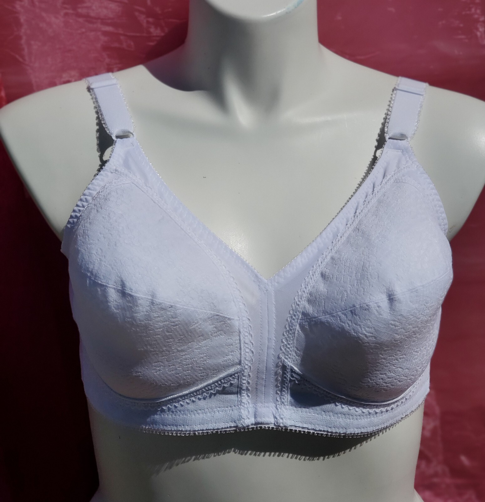 Playtex White Bra Size 42B White Floral Lace Sexy Sissy Pin-up Crossdress Y2K