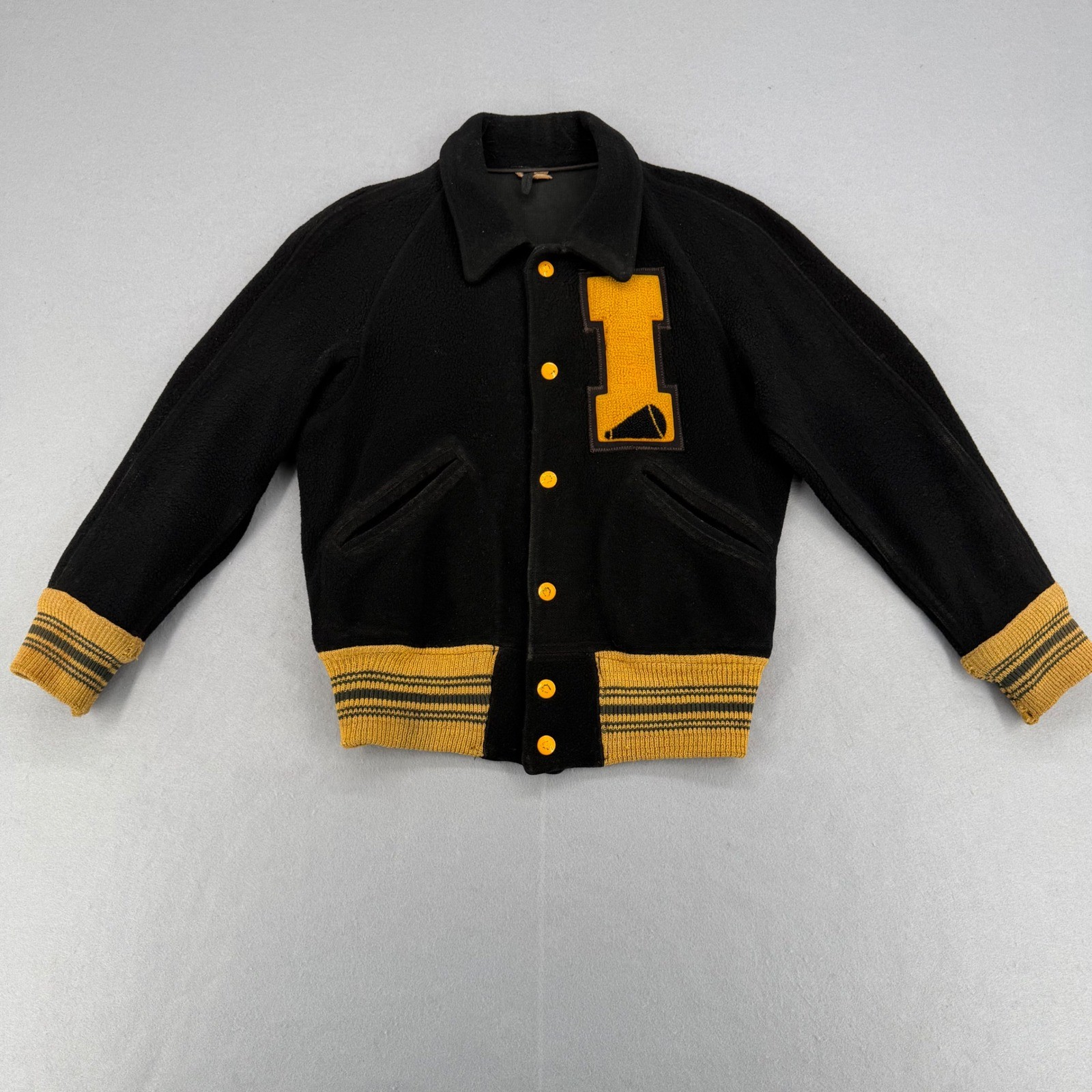 Vintage 1960’s Varsity Cheer Letterman Jacket Display Piece Itasca ISD Texas