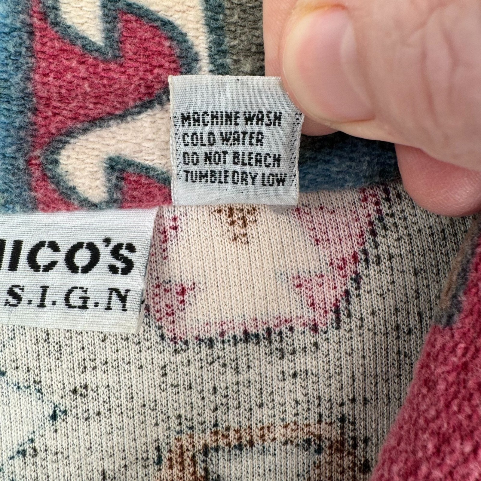 Vintage Chico’s Design Southwest Print Button Down Shacket Women’s Size Large
