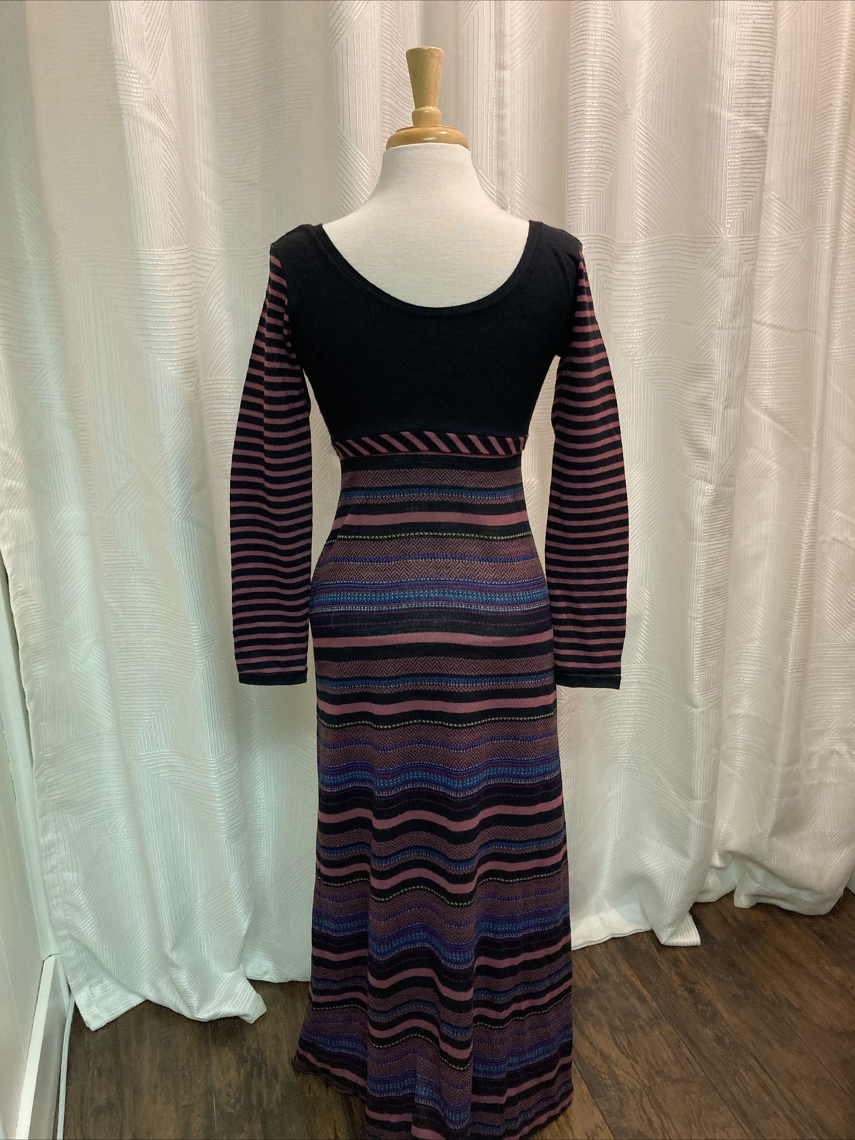 VTG Dutchess Individually Yours Made In USA Long Colorful Boho Dress Womens S