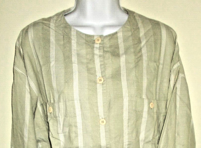 Vintage Spiegel TOGETHER! Jacket Shirt Ladies L 12-14 Pale Green Pockets 32″ L