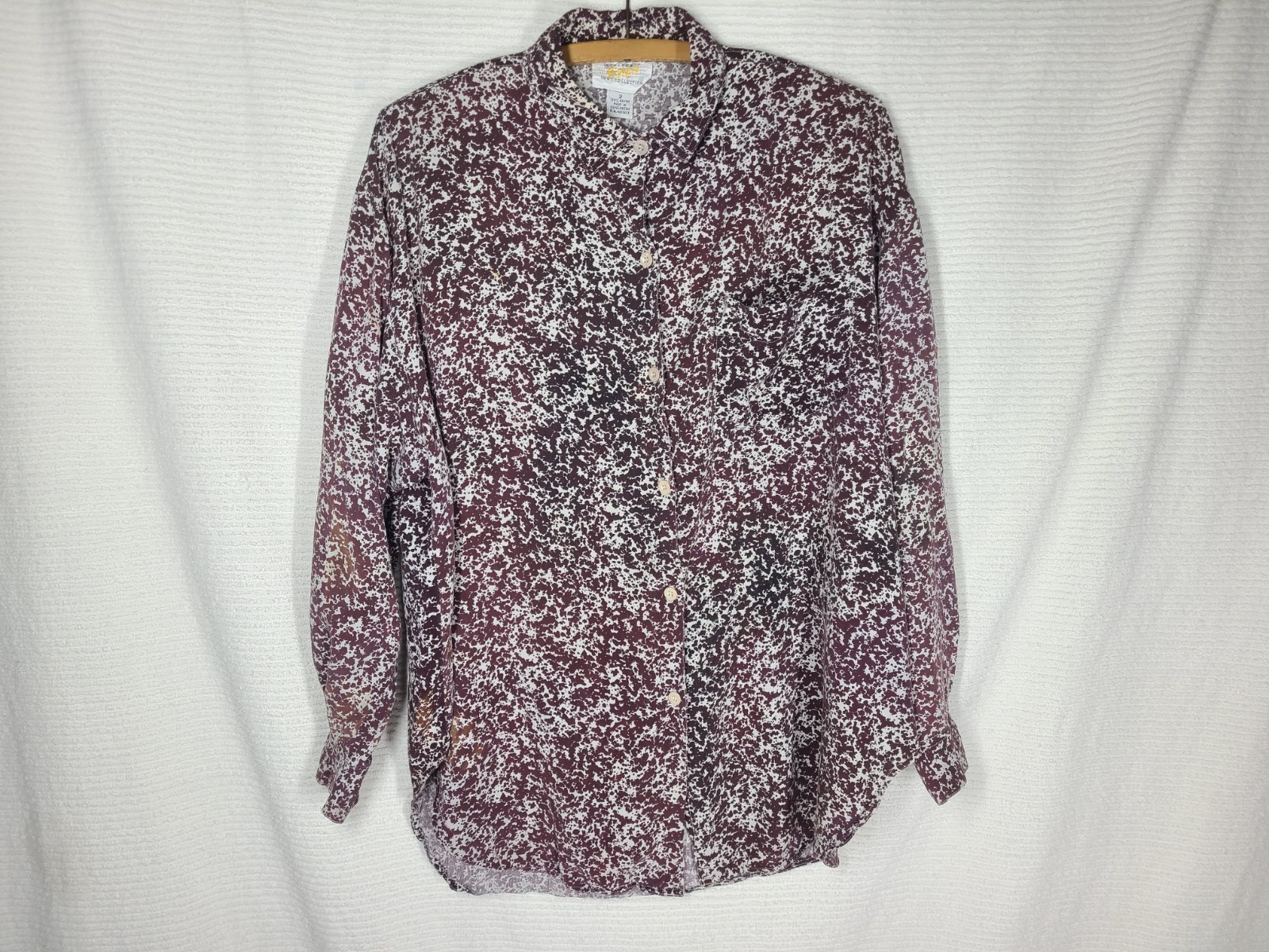 Vintage 1990s Oversize Shirt Mall Brand Limited Button Up Rayon Notebook Print