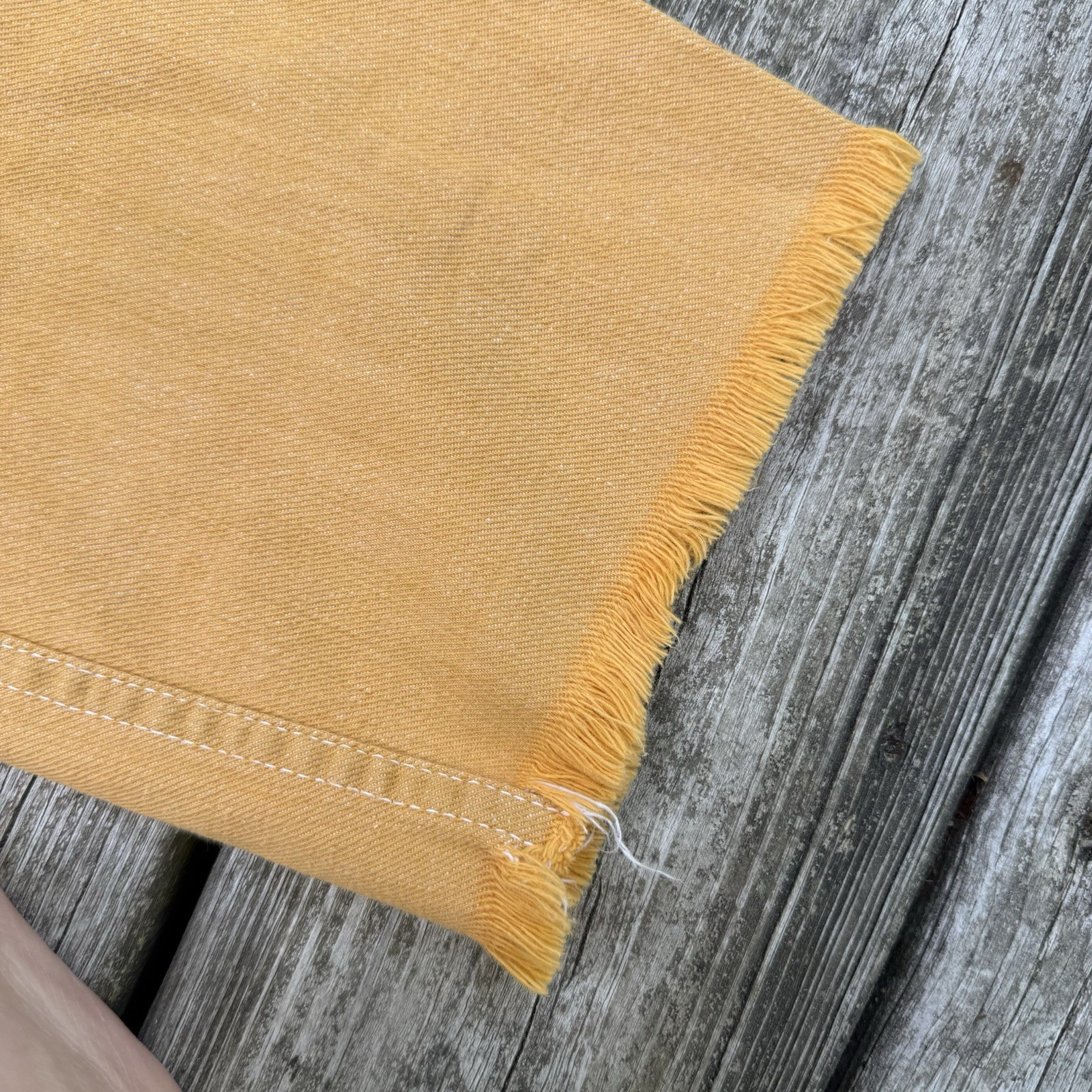 Vintage Misses Wrangler Sanforized Denim Jeans 60s 70s Mustard Yellow Workwear