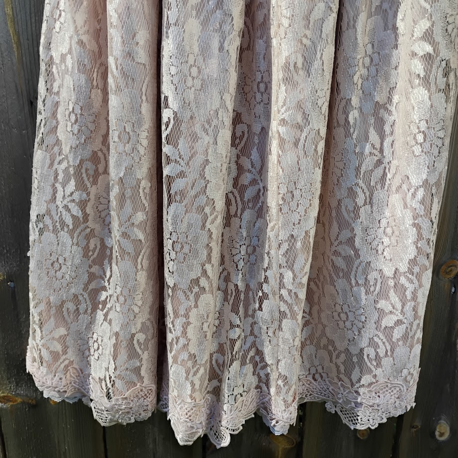 VTG Lorrie Kabala Lace Wedding Gown 3 Pc Size 8 Champagne Cream Pearl Beaded NWT