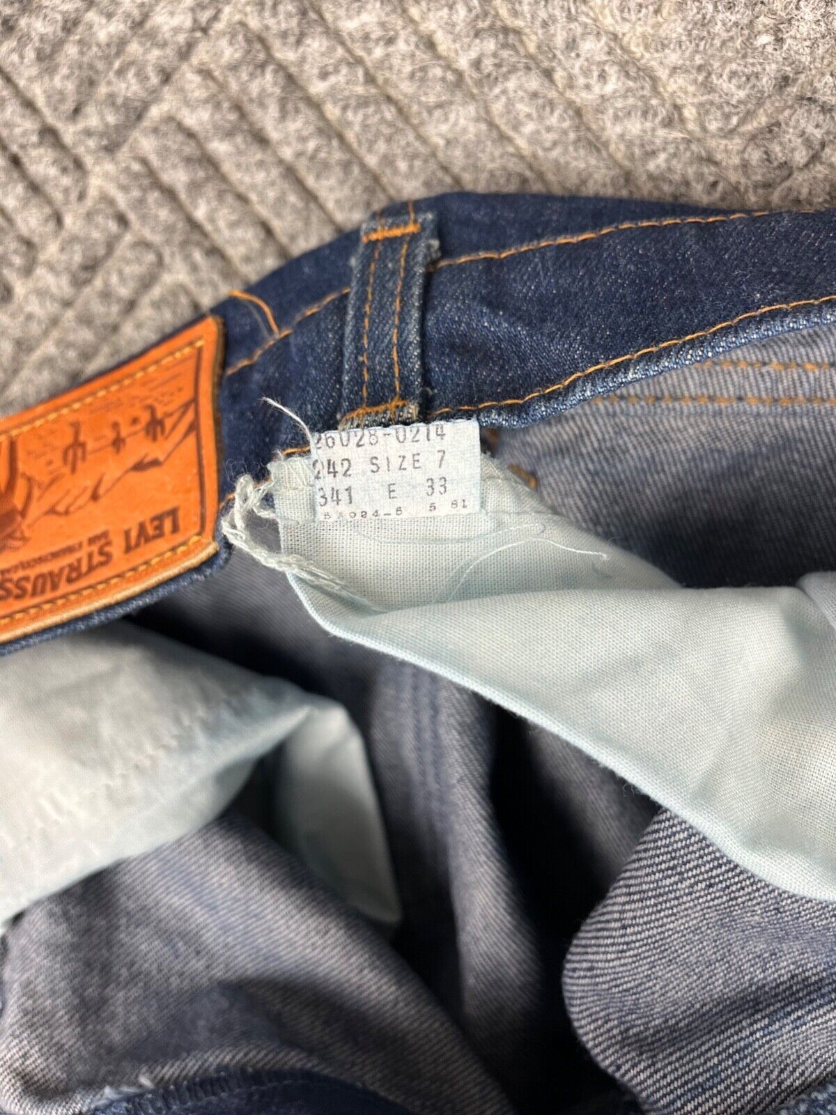 Vintage Rare 70’s Levi’s Desert Cowboy Tag Jeans Women’s 24″W 32″L Dark NOS