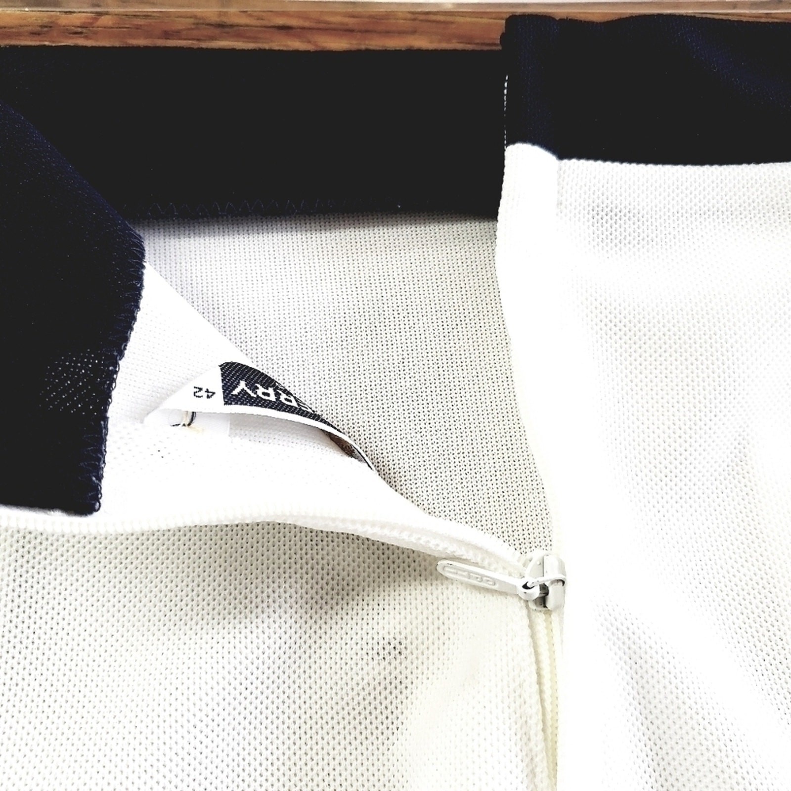 Fred Perry Sportswear Vintage Tennis Skirt White Black Pique Wrap Size 42