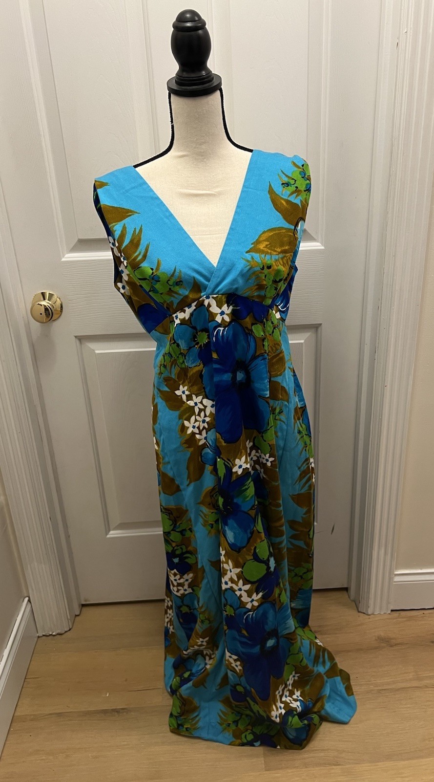 Vintage 60s 70s Handmade Hawaiian Tropical Maxi Dress Skirts N’ Blouses Honolulu