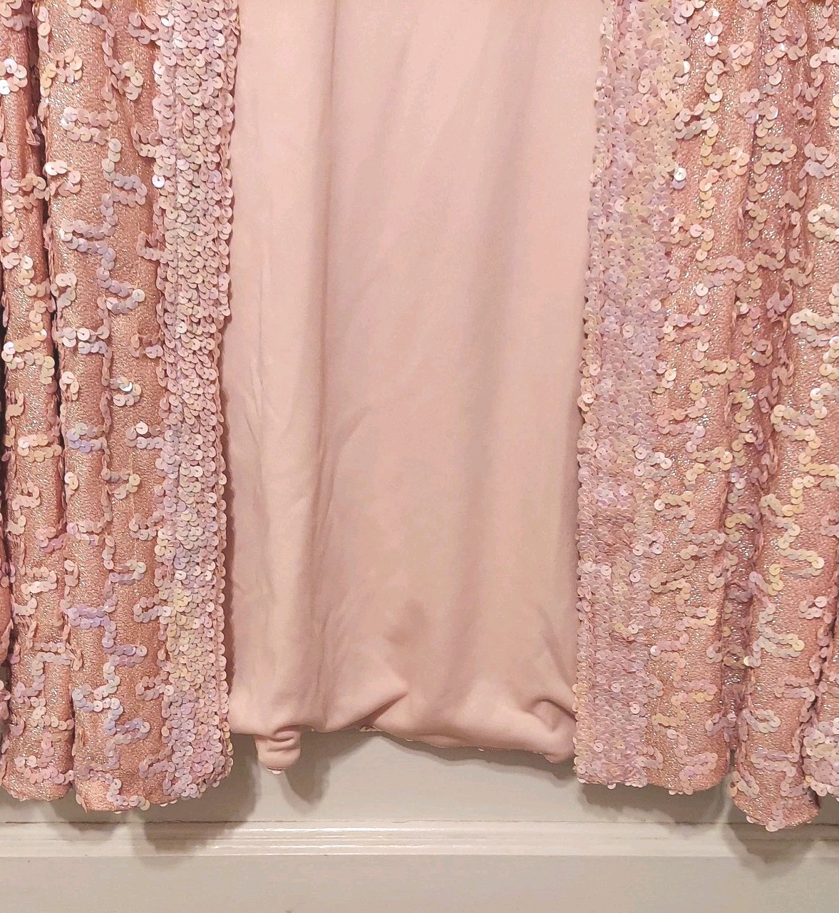 Vtg Lilli Diamond Ladies 2 Pc Pink Sequined Lined Jacket & Top Set