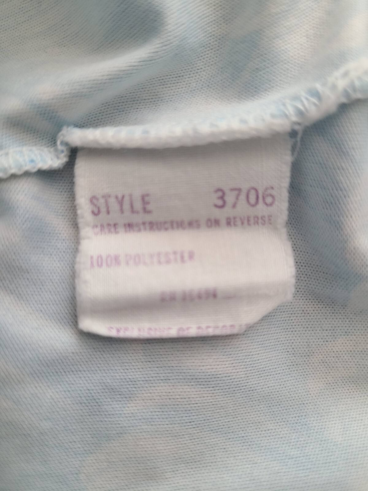 Vtg Blue Swirl Travel-Lite by Boutique Front Zip Tie Robe Housecoat Sz S Kaftan