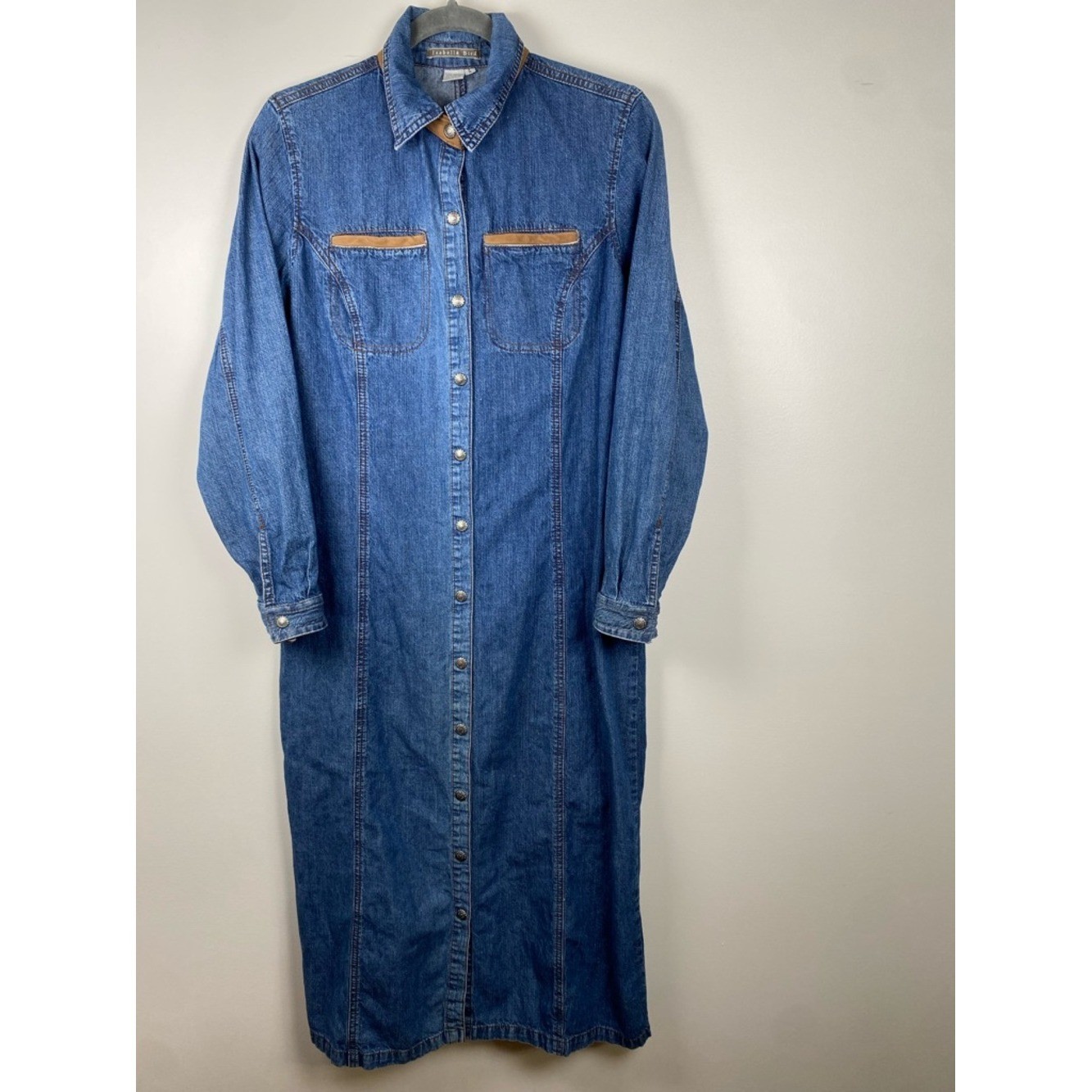Vintage Isabella Bird Western Denim Midi Dress size 6
