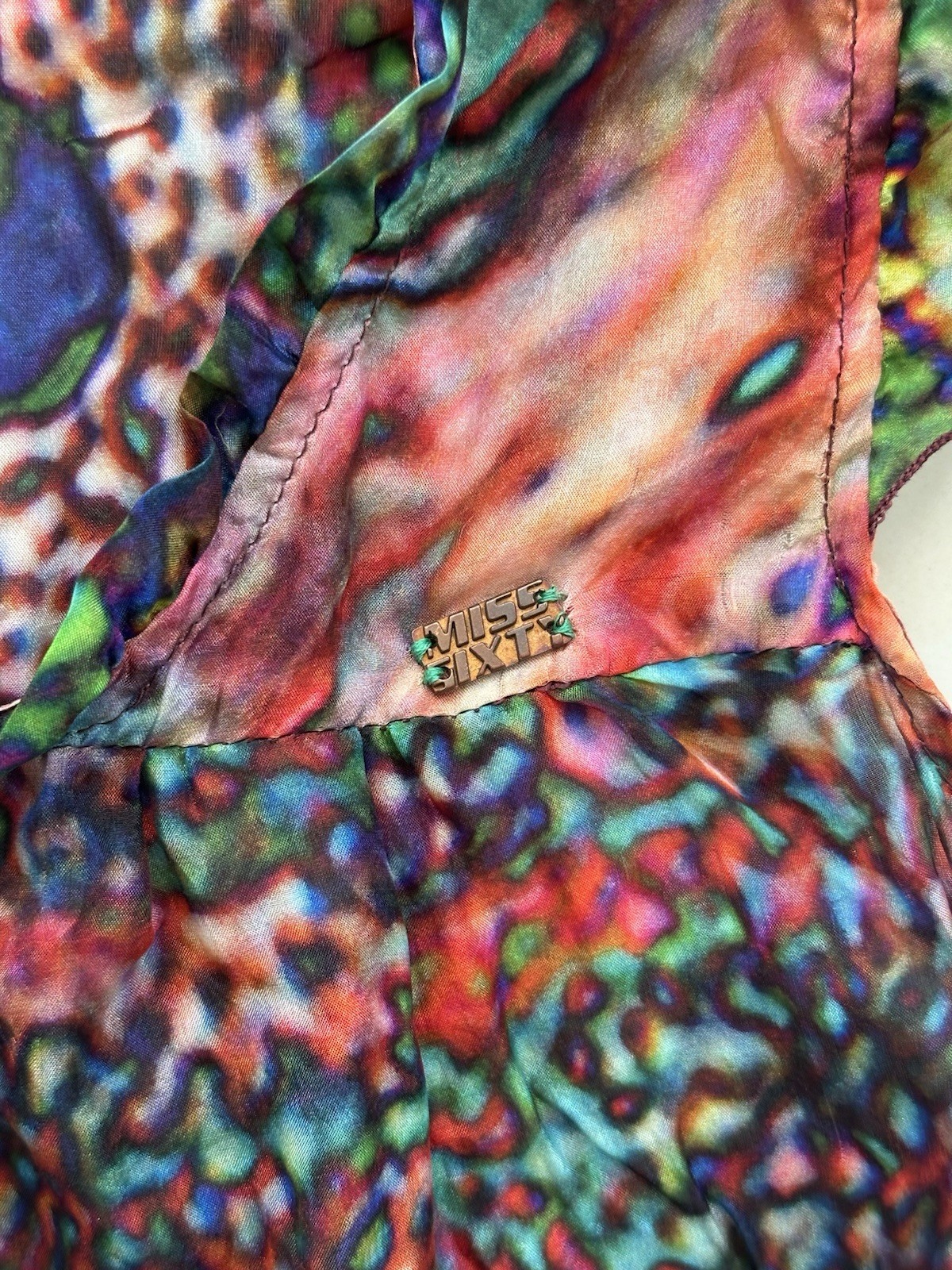Vintage Made In Italy Miss Sixty Colorful Nightgown/Dress (S/M)