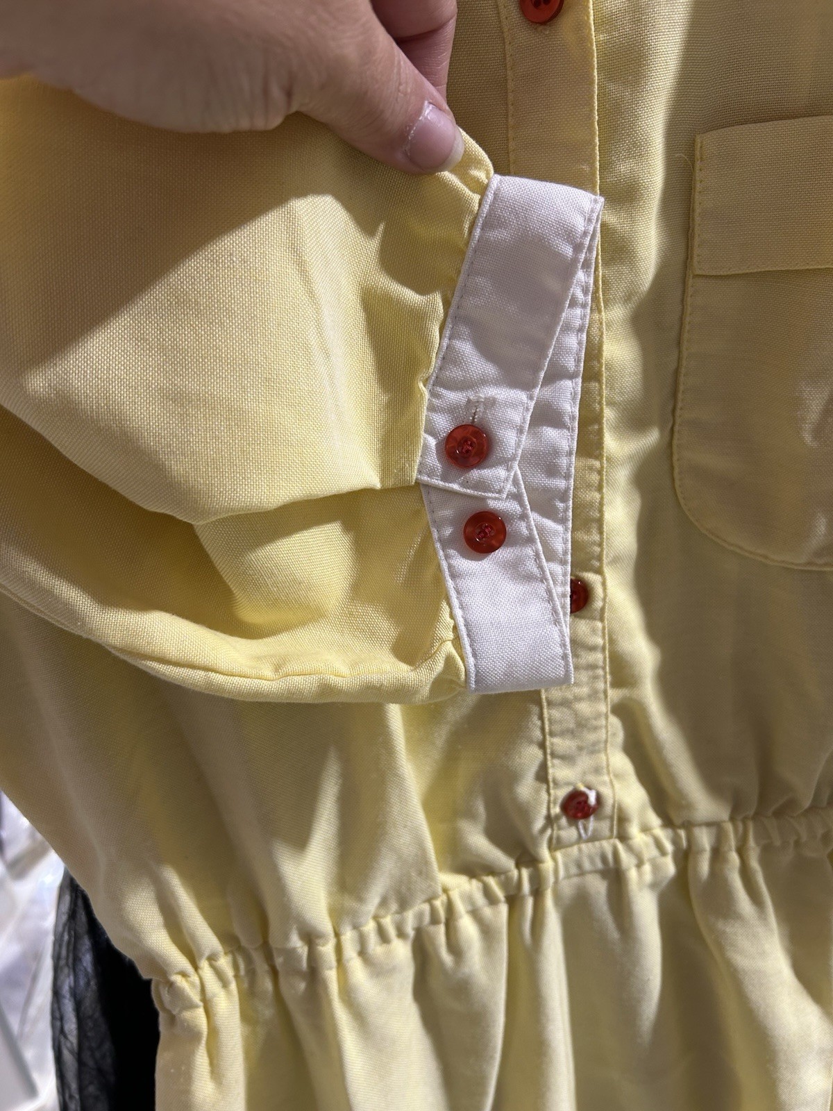 Vintage Kenny Classics Yellow Waitress Style Dress Size 12 All Original Buttons