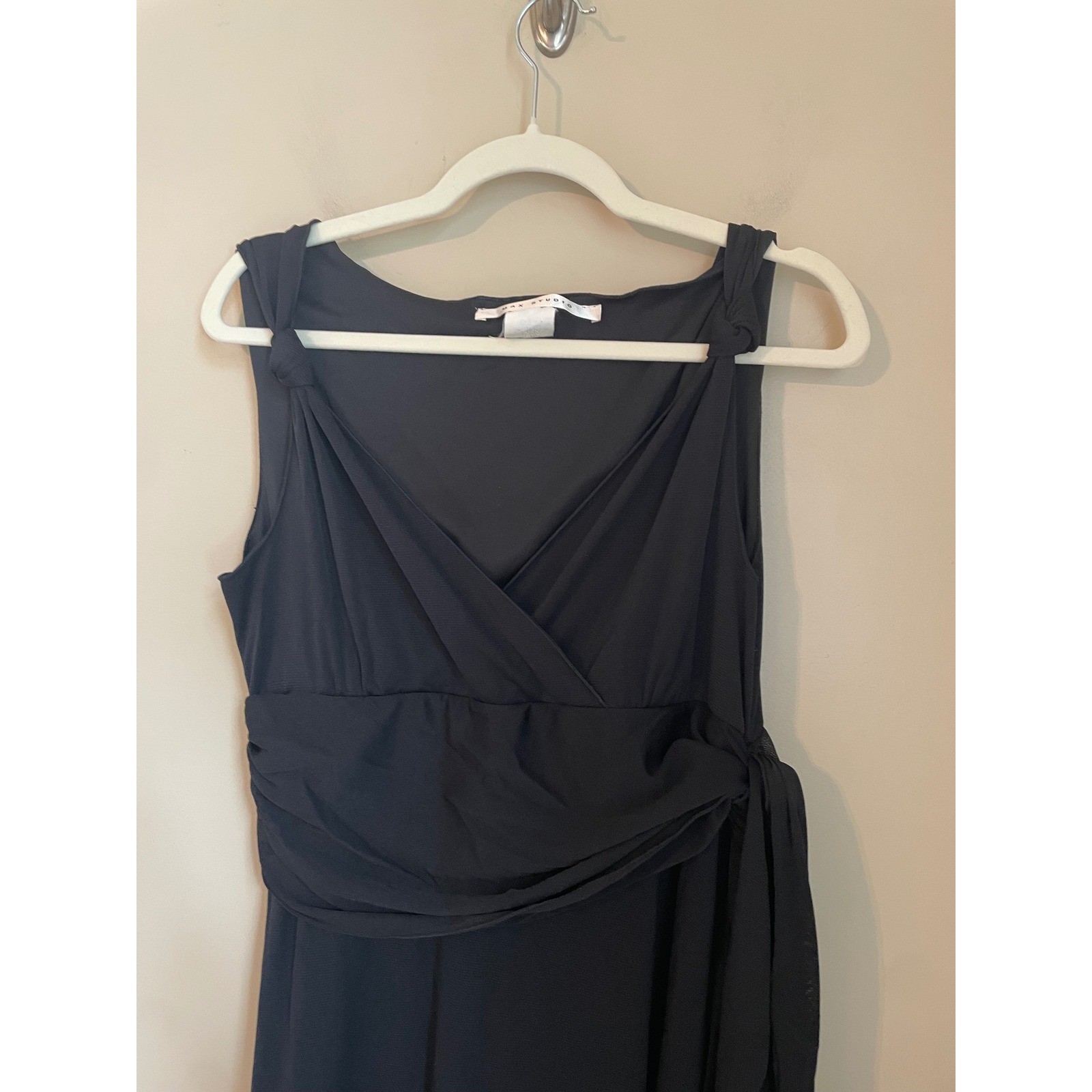 Vtg Max Studio Layered Mesh Sharkbite Lettuce Hem Dress Whimsigoth Size M