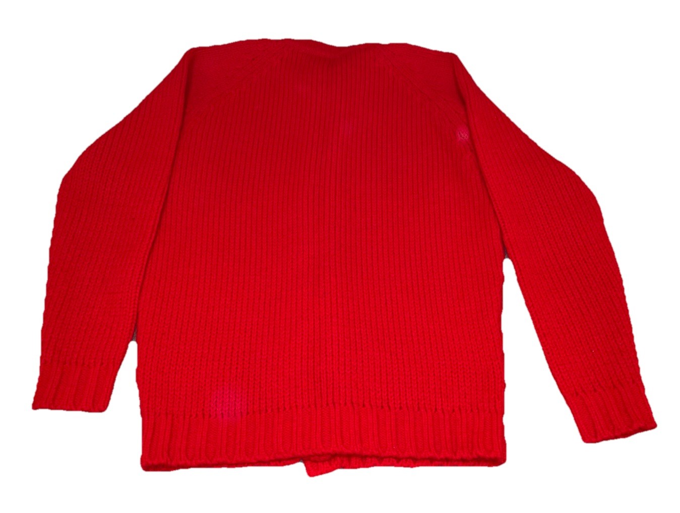 80s Cardigan Sz Med Vintage Full Fashion Red Cable Knit Cardigan Sweater