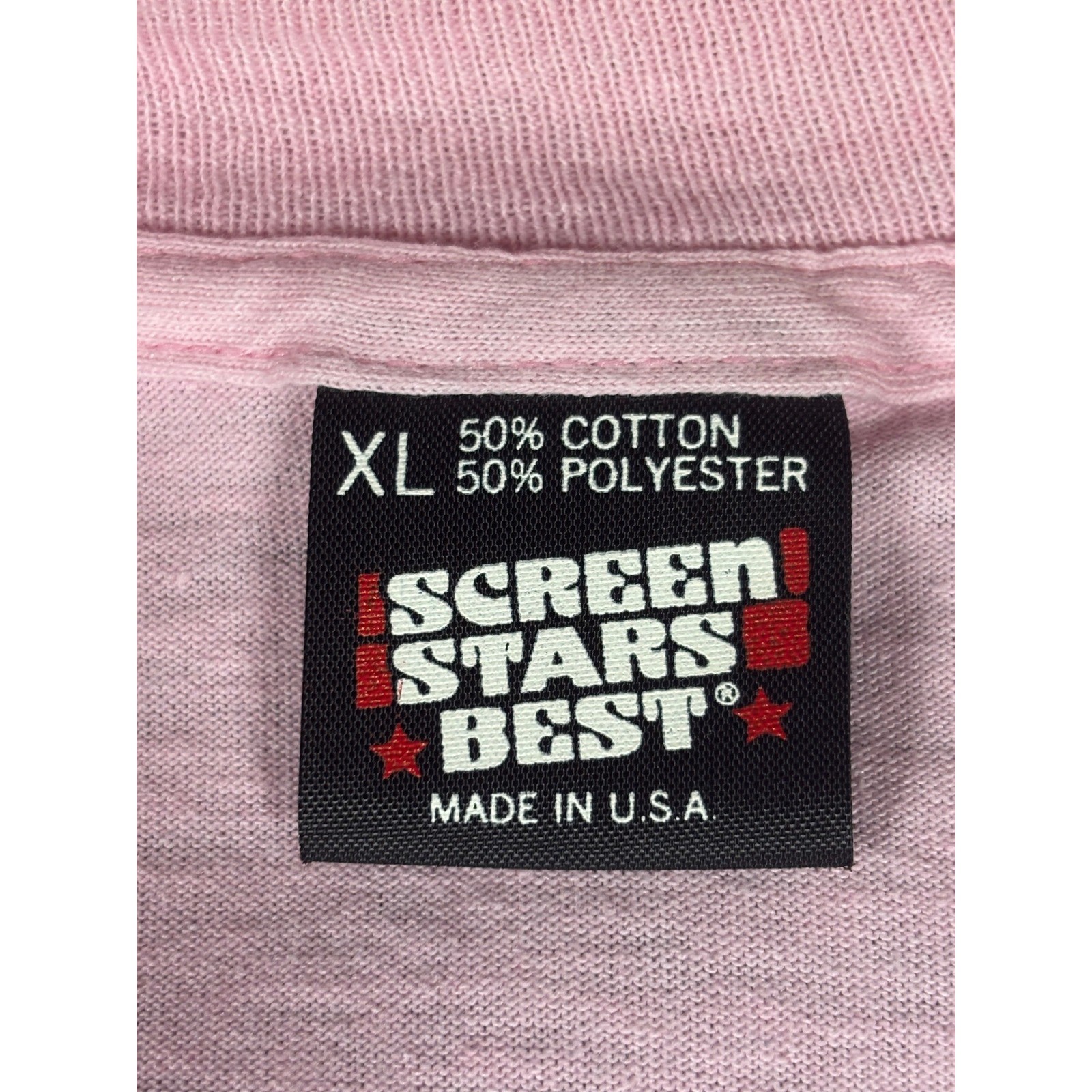 Vintage Screen Stars Best Pink Clear Lake California Sailboat T-Shirt Mens XL