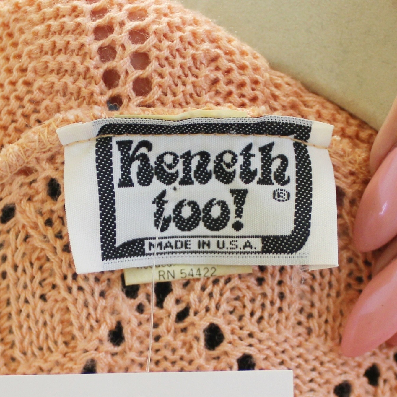 Vintage 70s Knit Sweater Tee by Kenneth Too!