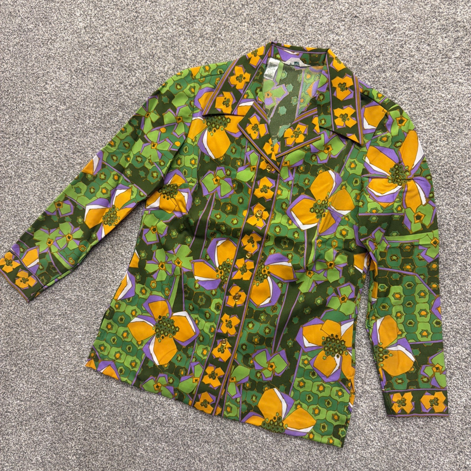 Vintage Alex Coleman California Blouse 60s 70s Mod Festival Size Medium
