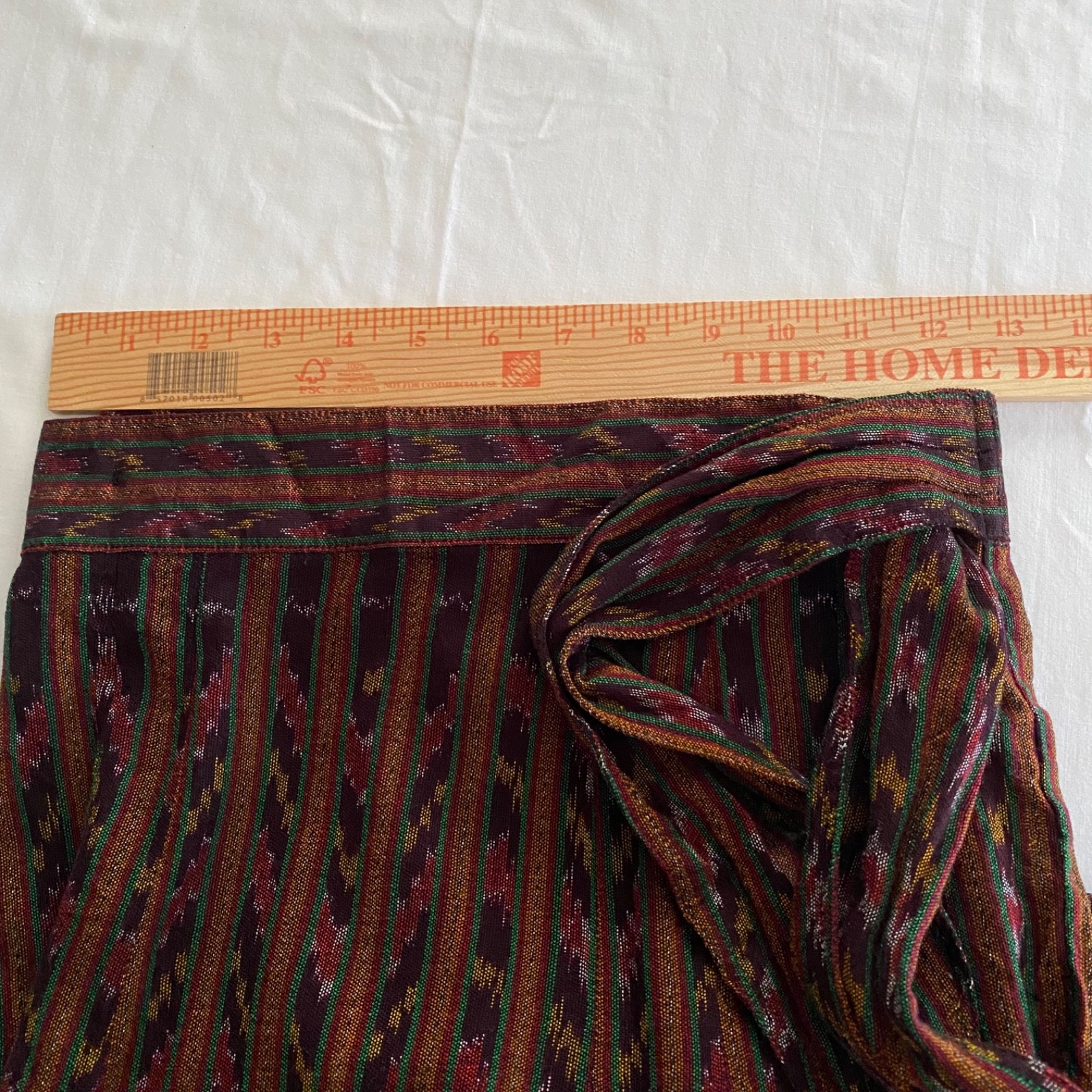 VTG Passports Of Pier 1 Imports Wrap Skirt Sz S Multi Cotton Tribal Ikat NWT