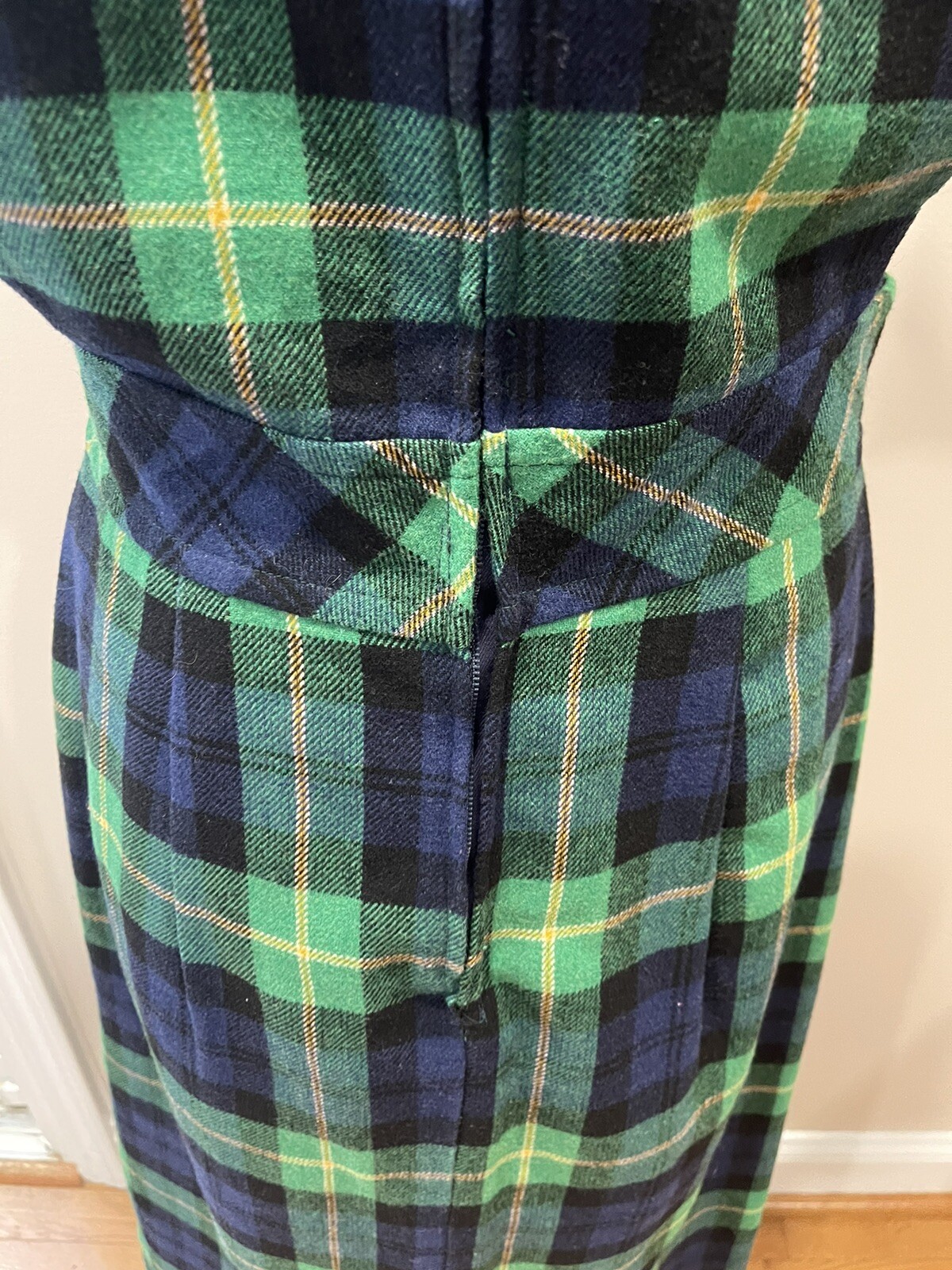 DonKenny 1970/80s Tartan Plaid Pinafore Jumper Jr 15/16-Maxi Dress- Winter/xmas