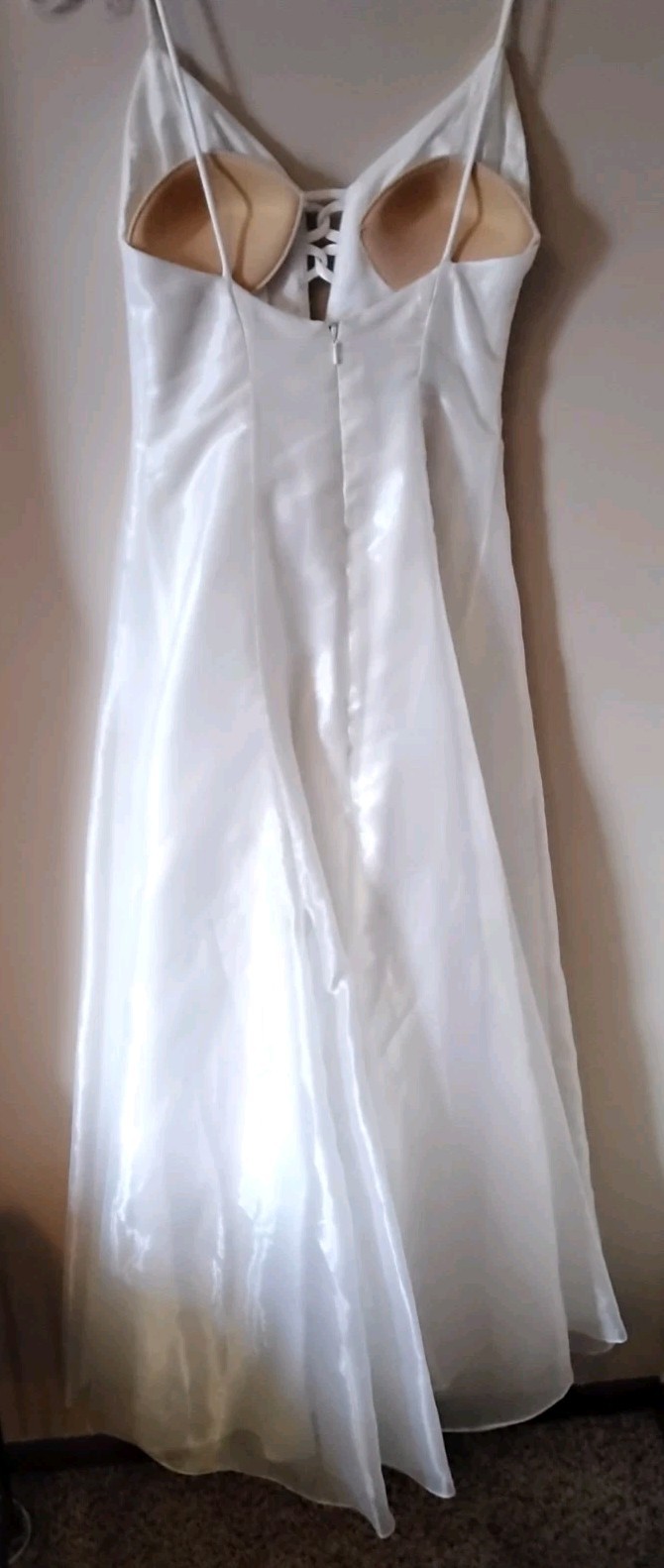 Vintage Gunne Sax Jessica McClintock White Gown w/ Rhinestones On Bodice Size 1
