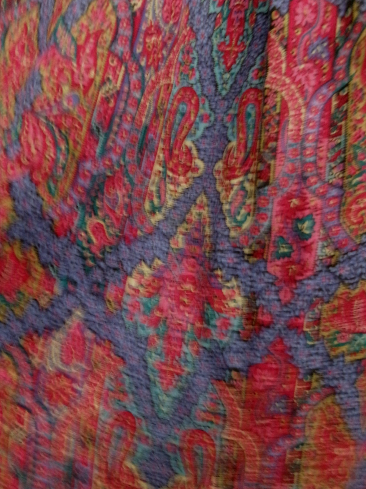VINTAGE DAVID BROOKS 🌸 SIZE 10==BLUE & RED PAISLEY PRINT /PULL ON MAXI SKIRT