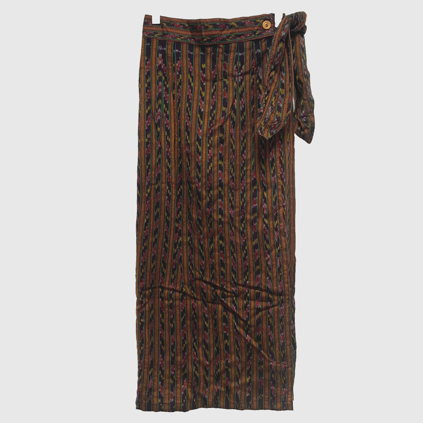 VTG Passports Of Pier 1 Imports Wrap Skirt Sz S Multi Cotton Tribal Ikat NWT
