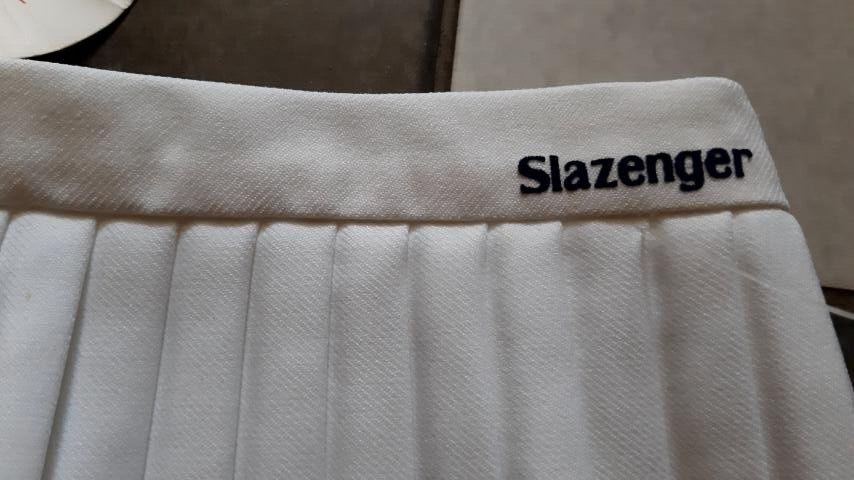 Vintage 80s SLAZENGER SportsWear White Skirt Tennis It-46 GB-14 Fr-42
