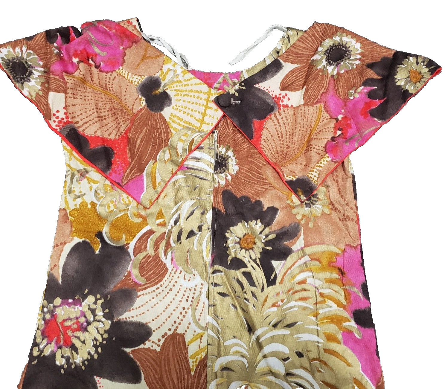 Andrade Hawaiian Tropical Long Dress Luau Vacation Party Mid Century Modern
