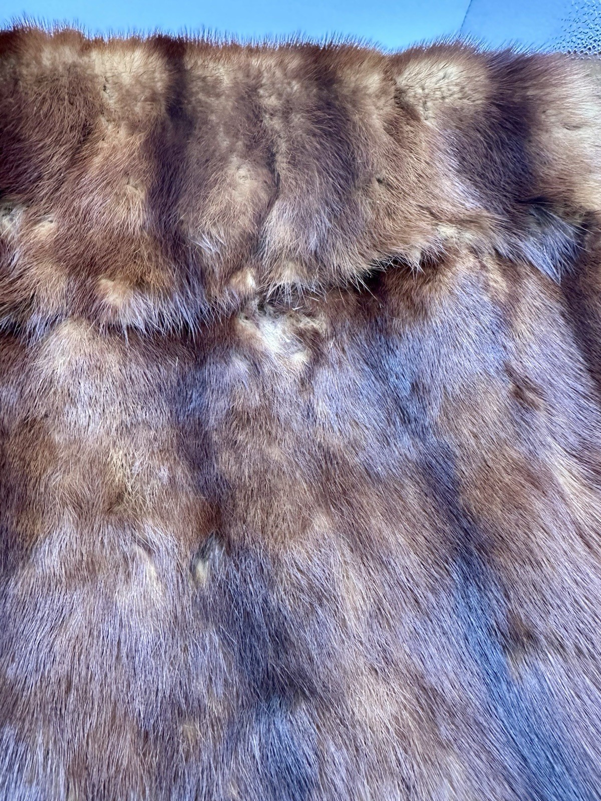 Vintage XLong Stunning Brown Red Russian Sable Mink Fur Stole Wrap 79” X 13”