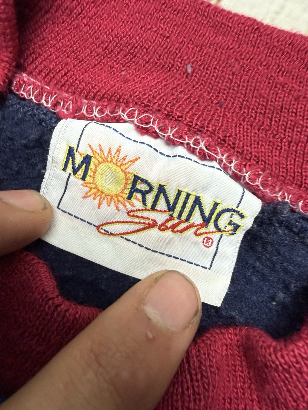 VTG Christmas Mice Ornaments Decorations Morning Sun Crewneck Sweatshirt READ