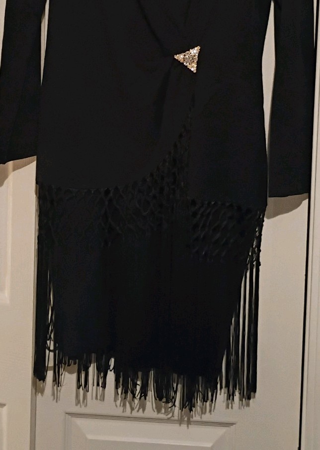 Vintage Night Magic Black Evening Dress