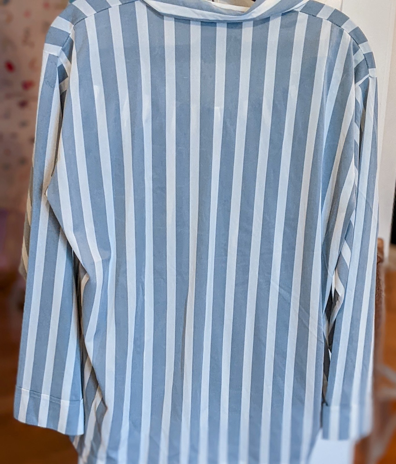 Vintage Men’s Arrow Dectolene Nylon PJ’s Blue & White Stripe Size M